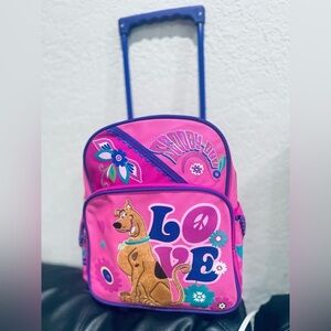 Scooby Doo Small Rolling Backpack Pink Peace & Love!